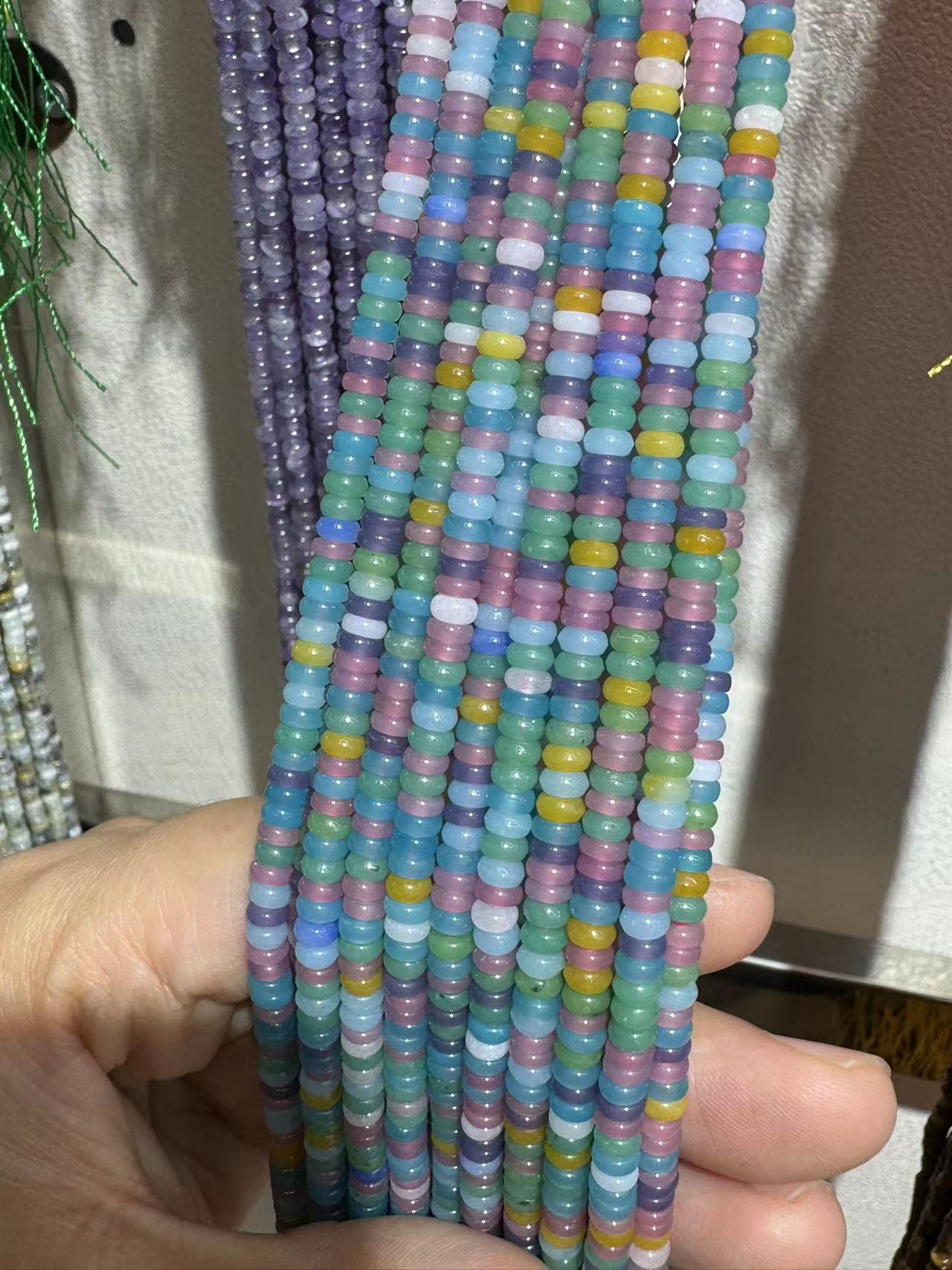 Semi-finished jewelry accessories, glass beads, loose beads, string beads, DIY handcrafted materials, bead accessories, bracelets, necklaces, handcrafted string beads, exquisite jewelry