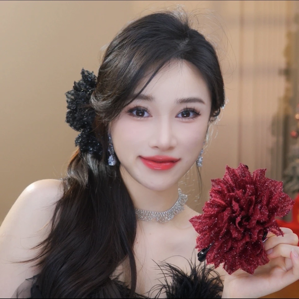 全是爱抓夹赵露思同款发饰小香风亮丝时尚百搭发夹后脑勺盘发发卡