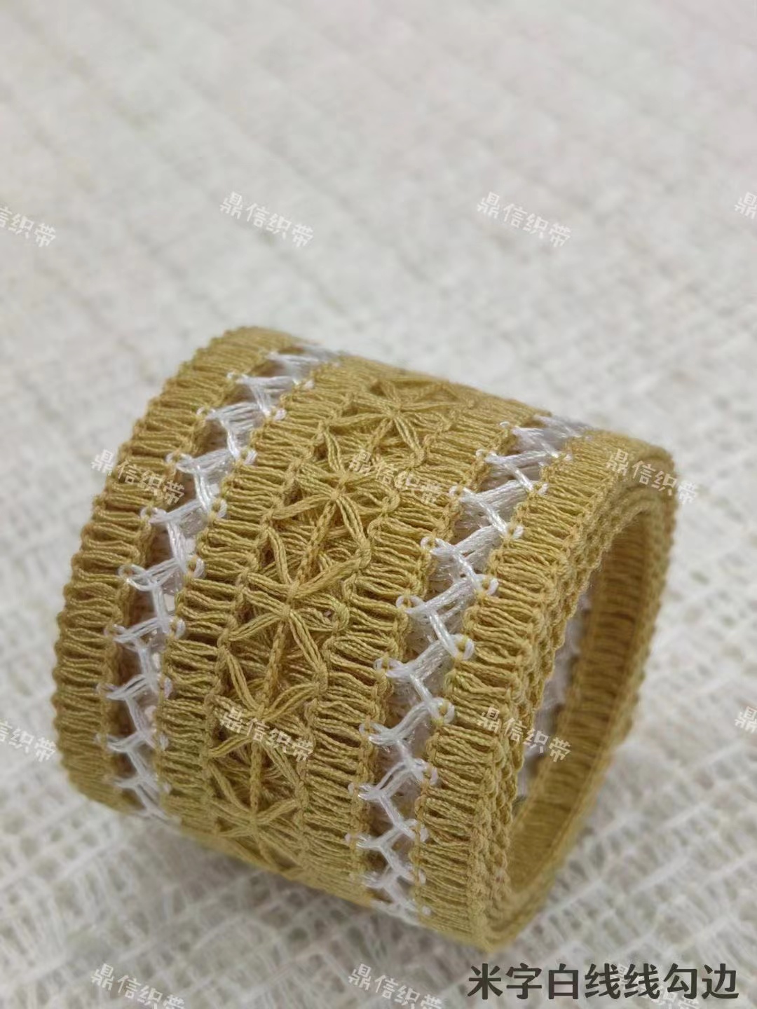 Korean premium white thread woven tape, DIY ribbon gift box, packaging materials, hats, straw hats, clothing, accessories, decorations, flower shop hair accessories, 100Y Item Picture