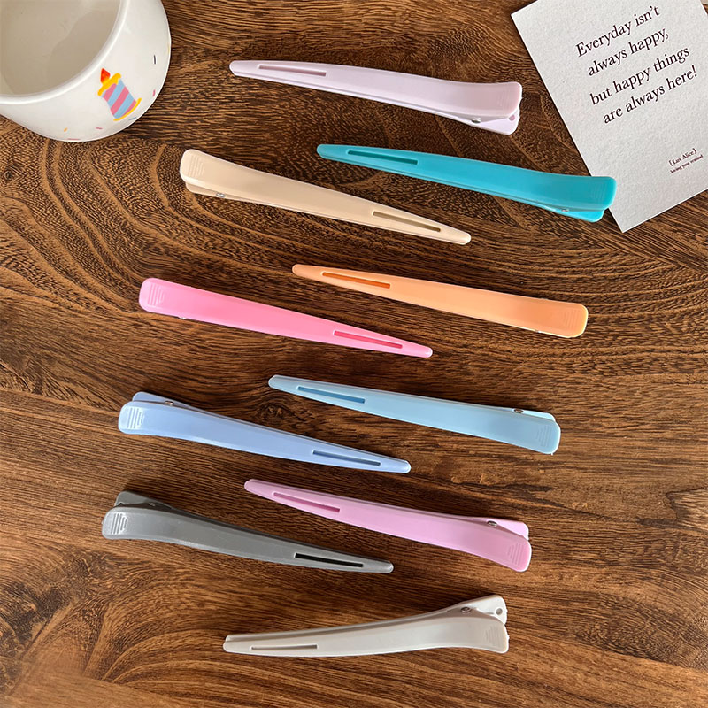 New hairdressing candy color special hairstylist invisible clips, long mouth clips, duckbill clips, barber shop bangs clips, straight clips