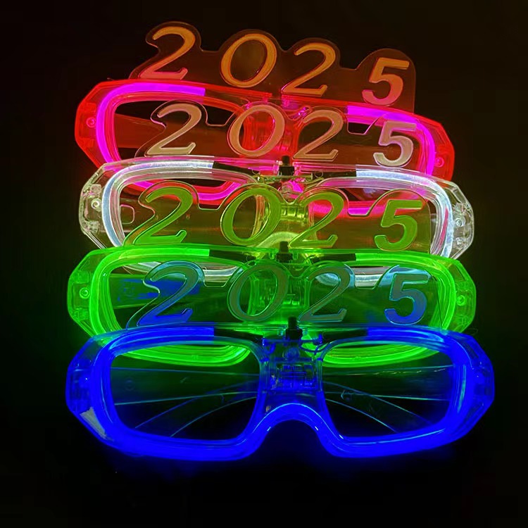 2025发光眼镜LED气氛道具网红闪光蹦迪演唱气氛道具爱心眼镜冷光直销新年快乐详情12