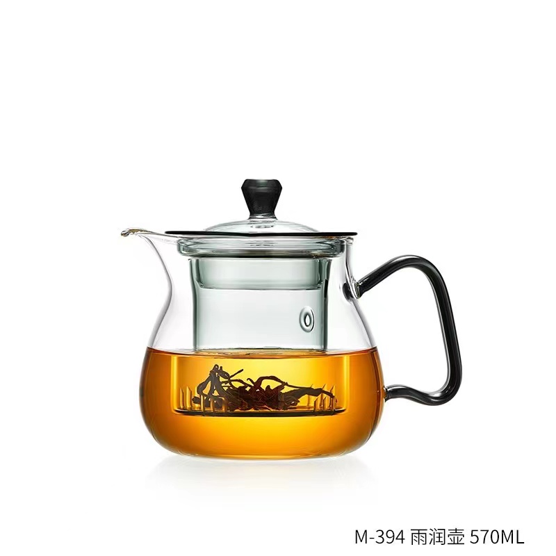 耐热玻璃茶壶家用轻奢高档茶水分离泡茶壶煮茶花茶壶白底实物图