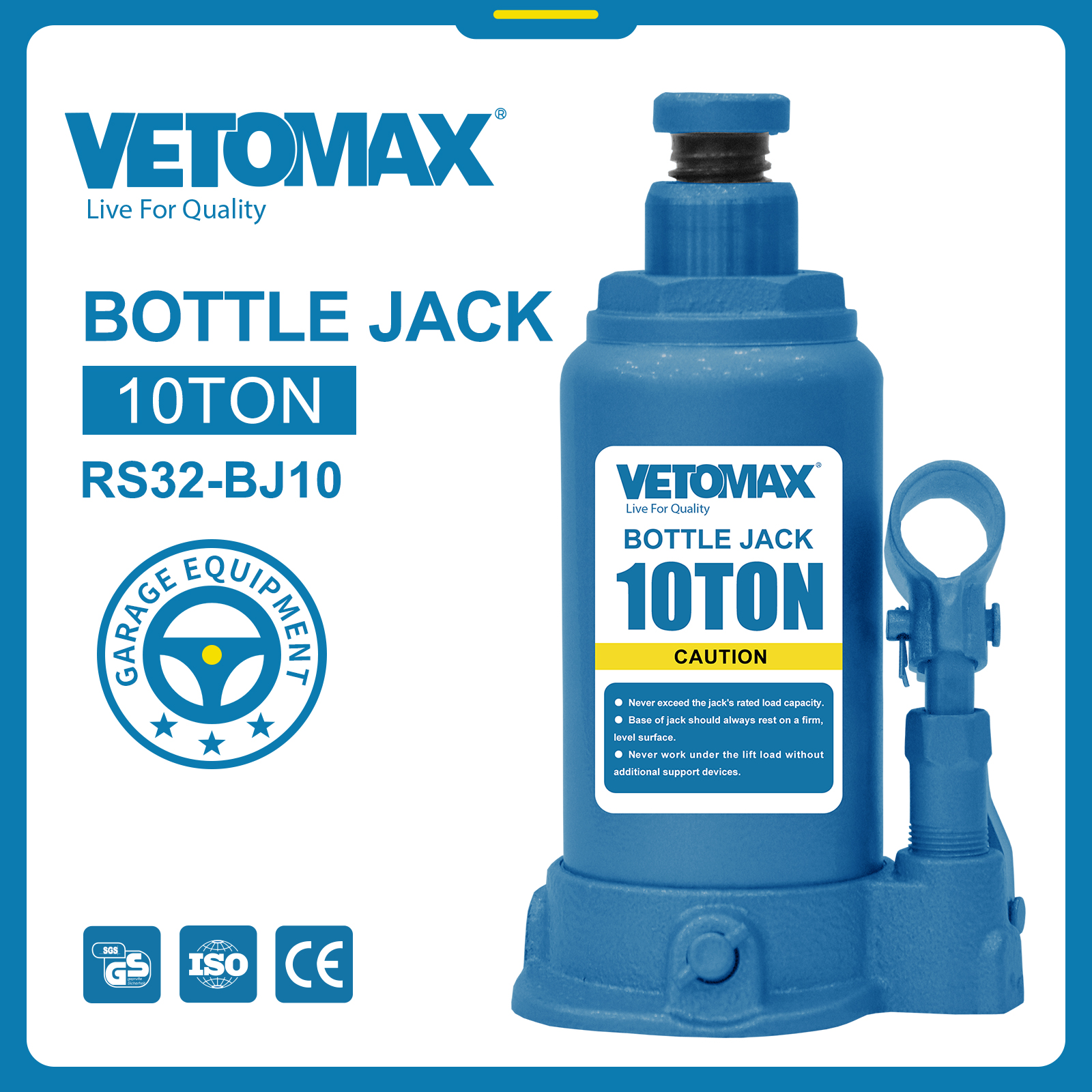 BOTTLE JACK 10T vertical jack