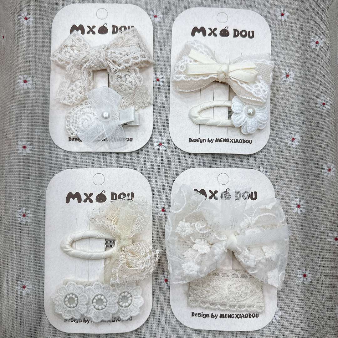 儿童韩版米色气质夹发夹儿童夏季可爱儿童饰品汉服头饰