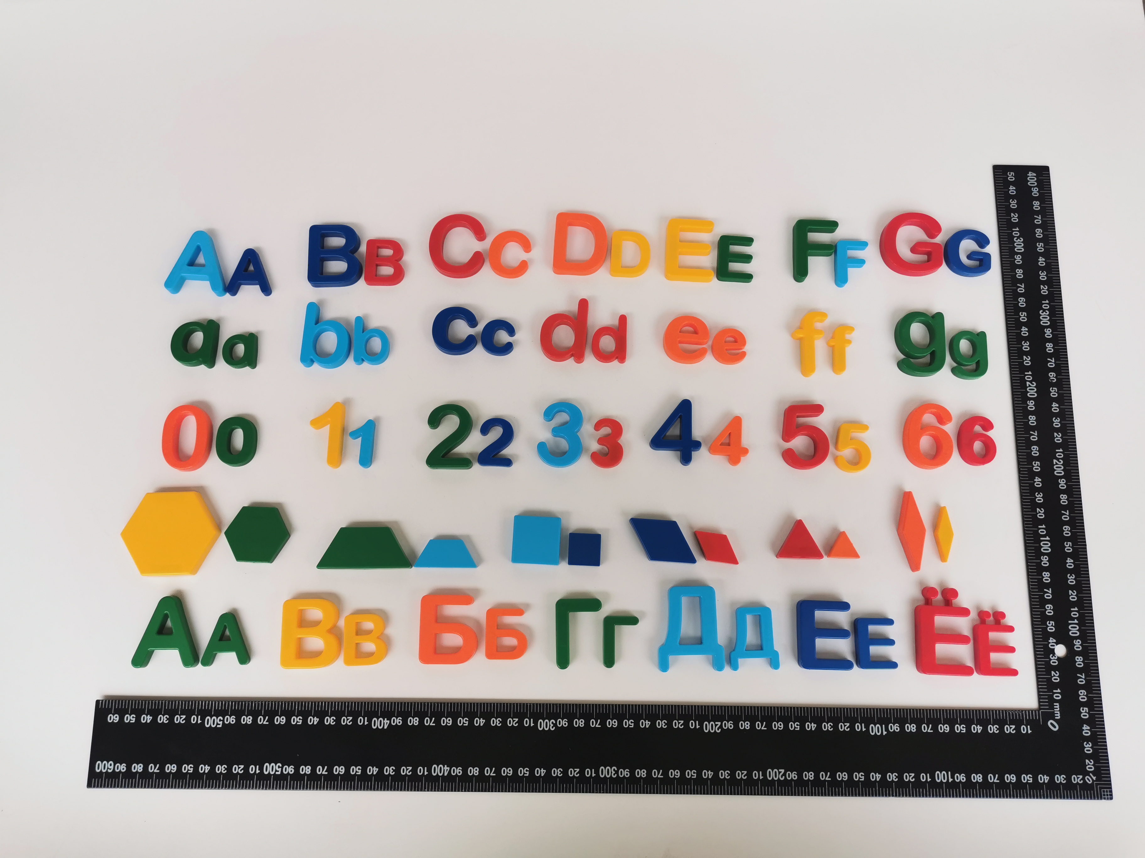 Large-sized small card magnetic letter stickers/capital letters/lowercase letters/number symbols/geometric puzzles/Arabic letters/Russian letters Item Picture