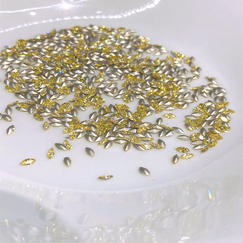 Mini horse eye zircon nail drill DIY decorative accessory, wheat ear plated base bare stone wholesale Item Picture