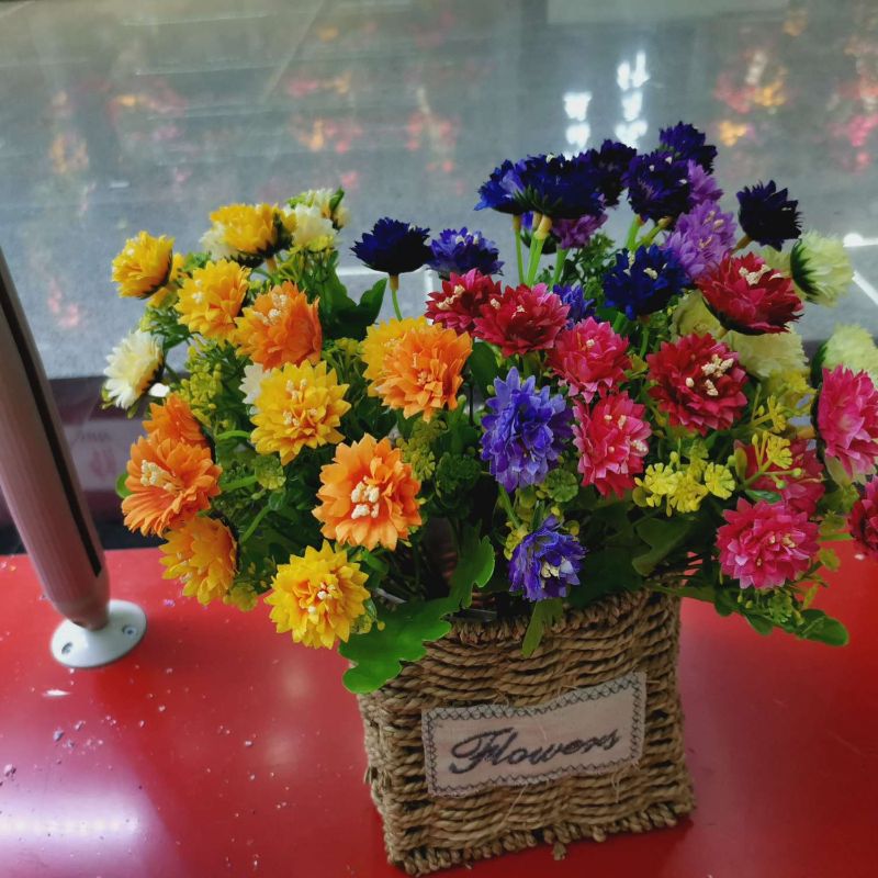 新款花类配件仿真花成品仿真欧式美人菊花束菊花004