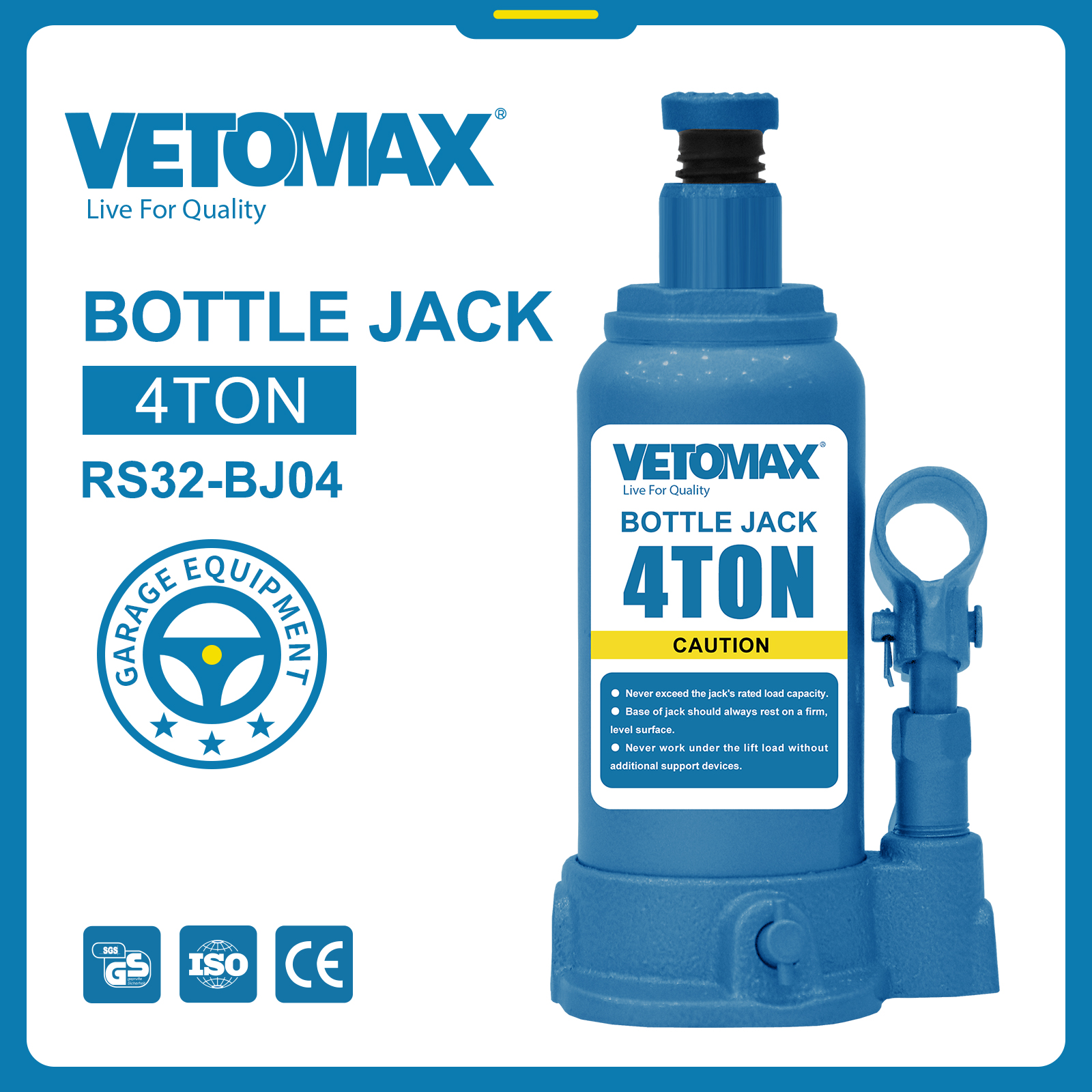 BOTTLE JACK 4T vertical jack