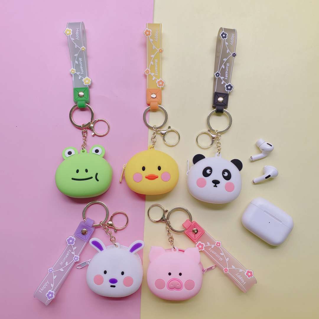 Silicone coin wallet cartoon key chain