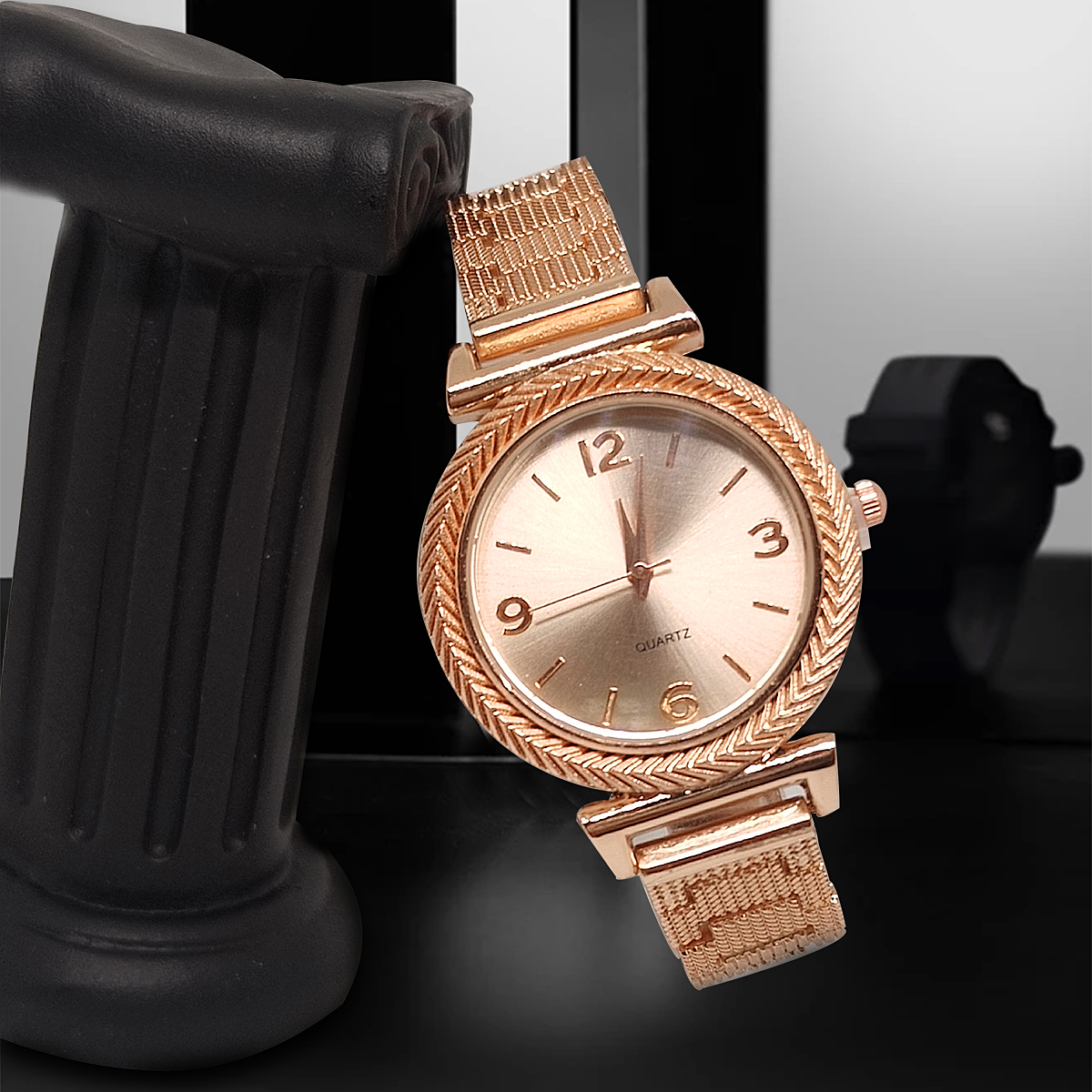 New Simple Fashion Rose Gold Compact Atmospheric Temperament Women's Quartz Watch Item Picture