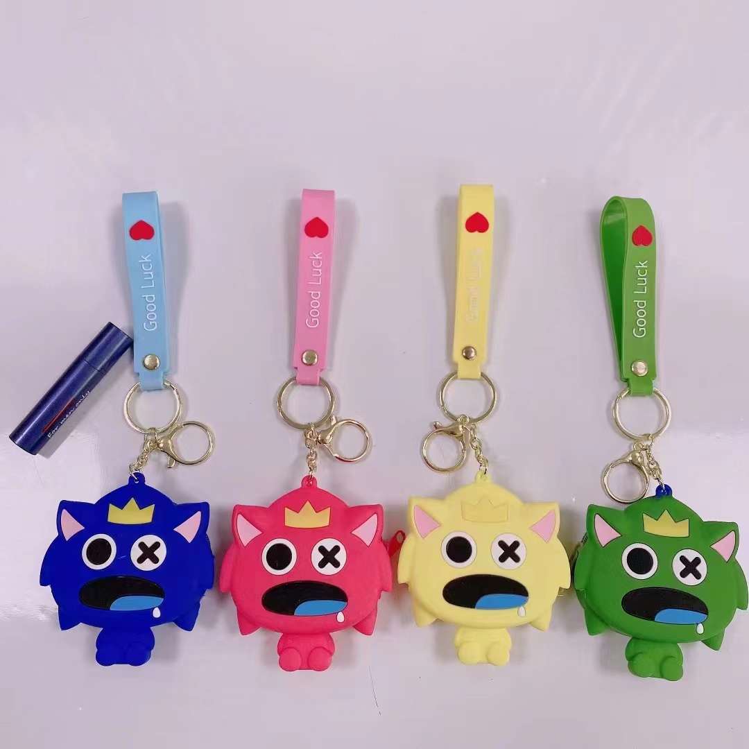 Silicone monster keychain