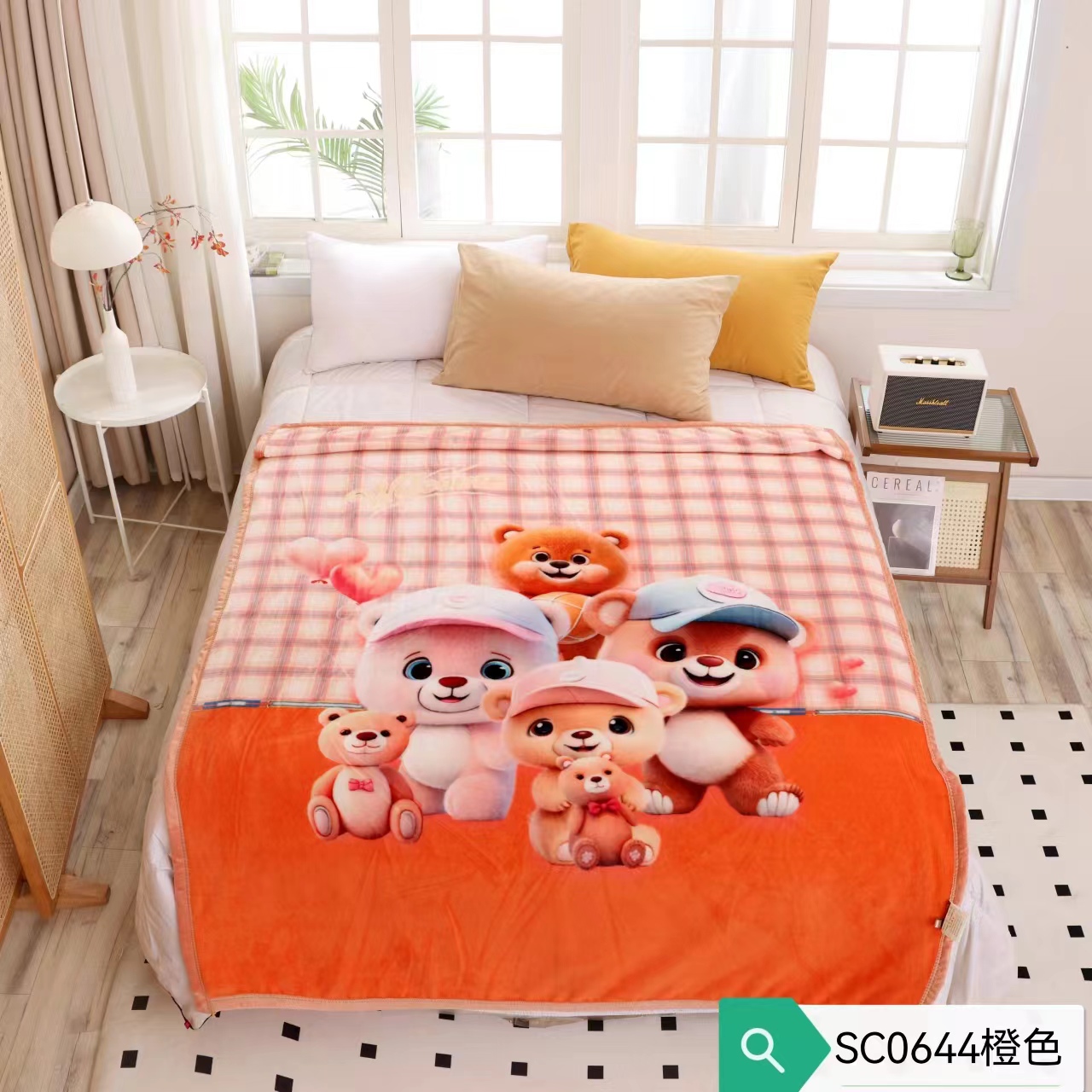 New products in 2025:3D printed children's blankets, baby hug blankets, blankets, cartoon flannel blankets, bed blankets, flannel Specification image