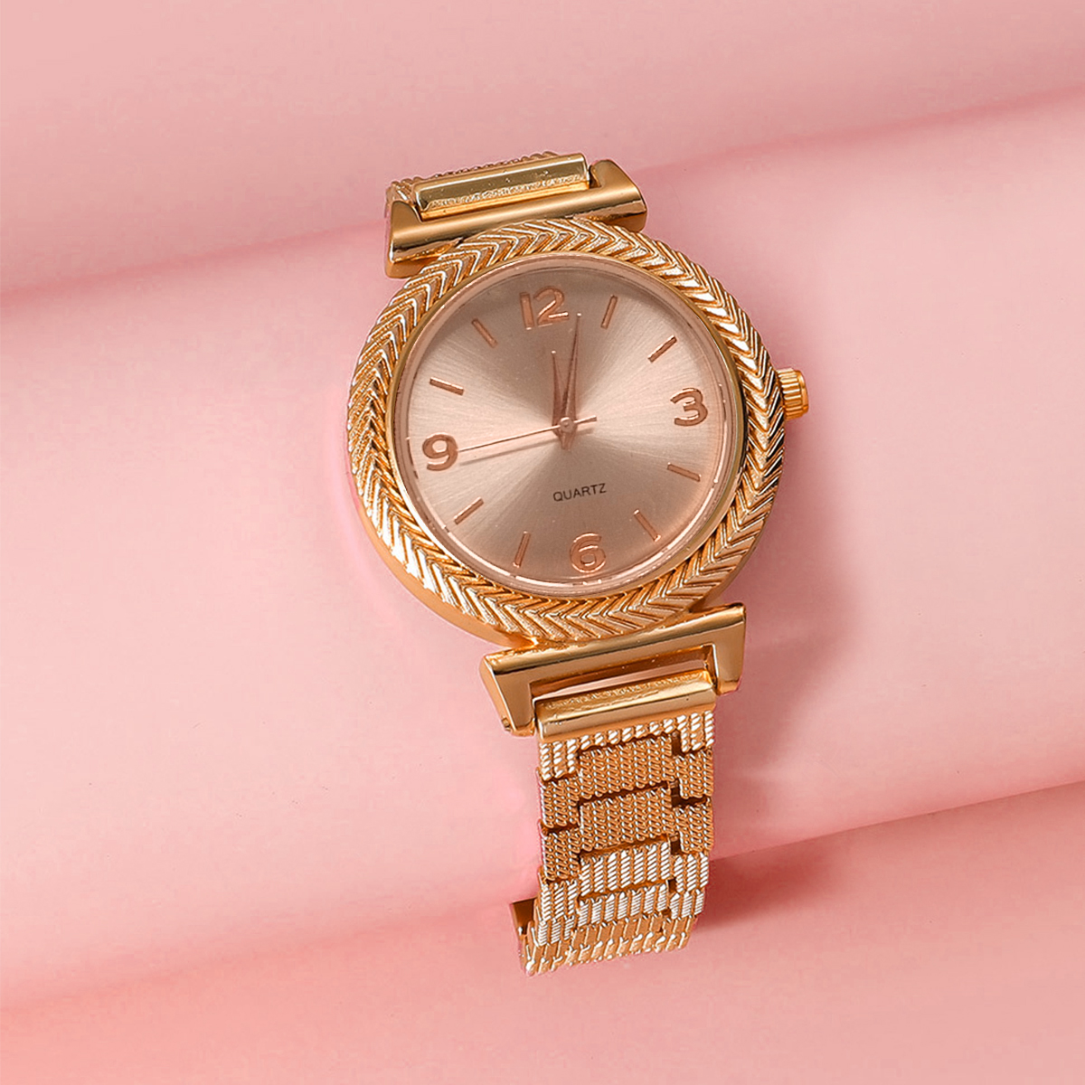 New Simple Fashion Rose Gold Compact Atmospheric Temperament Women's Quartz Watch details Picture