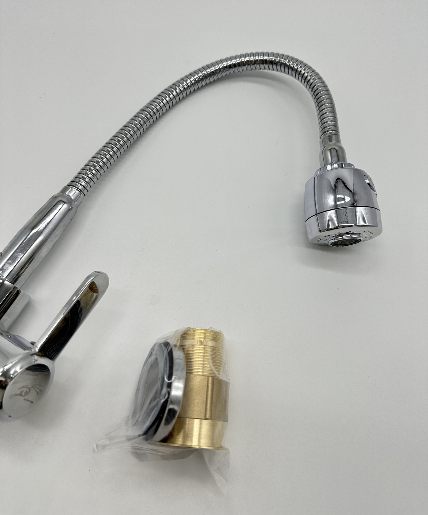 Kitchen Cold And Hot Stainless Steel Universal Shower Sink Spiral Faucet Ball Large Curved Household Kitchen Faucet Specification drawing