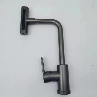 Stainless Steel Gun Gray Flying Rain Faucet