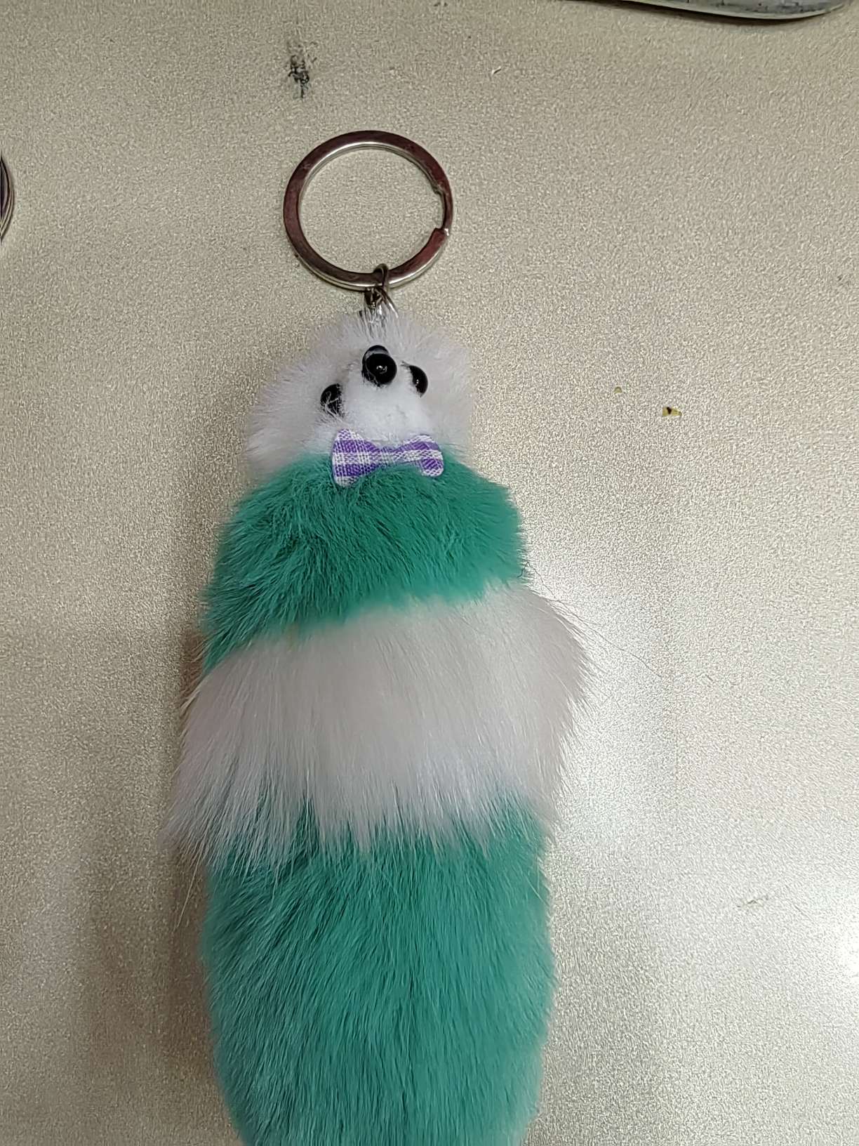 3711 Qilisa Accessories: Plush Sound Little Fox Keychain (6 colors mixed with 12 pieces per package) Keychain Pendant Keychain Pendant