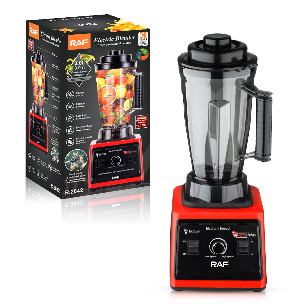 RAF European-standard cross-border multi-functional two-in-one juicer, household food processor, juicer, grinder, 8 knives, 3L details Picture