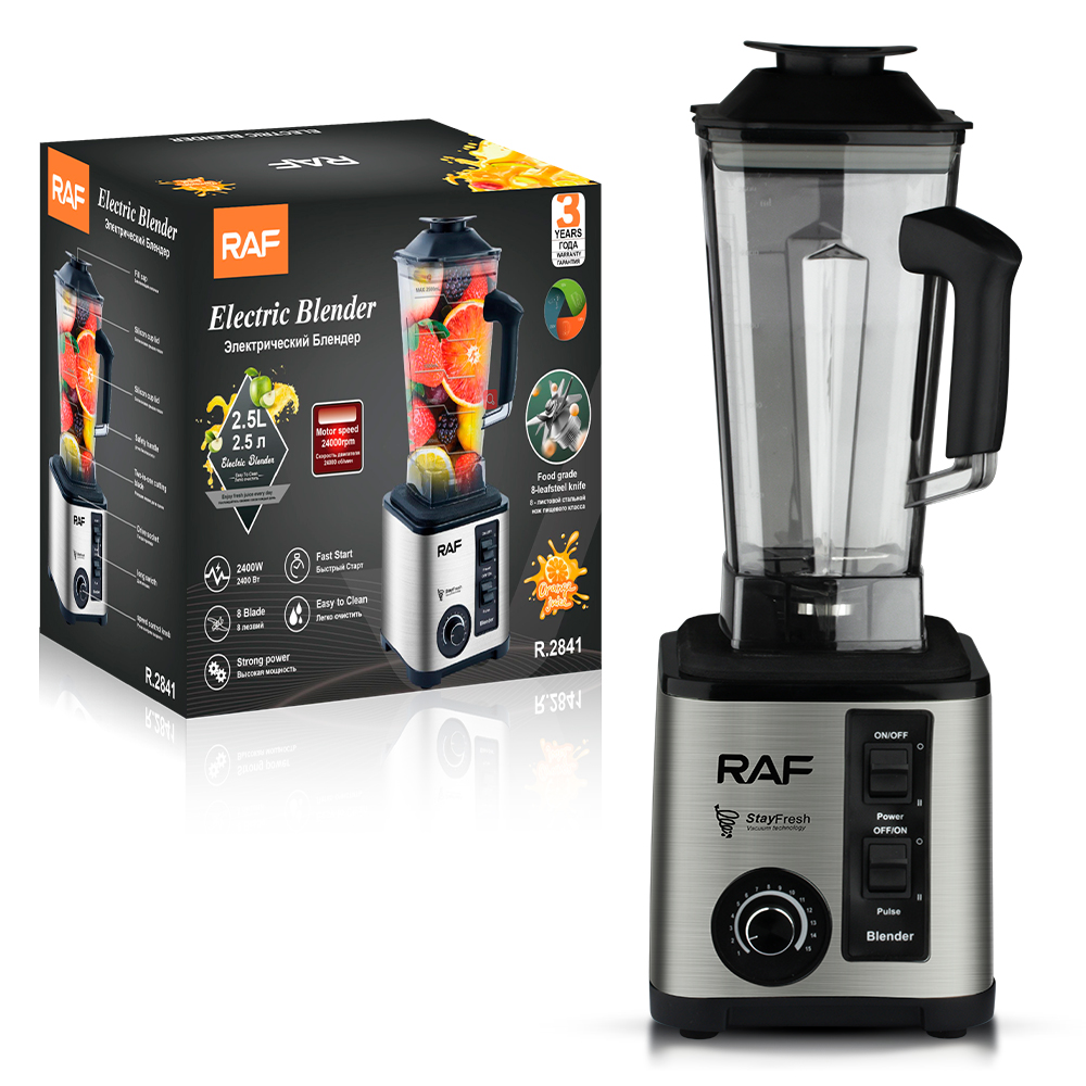 RAF European-standard cross-border multi-functional two-in-one juicer, household food processor, juicer, grinder, 8 knives, 2.5L details Picture