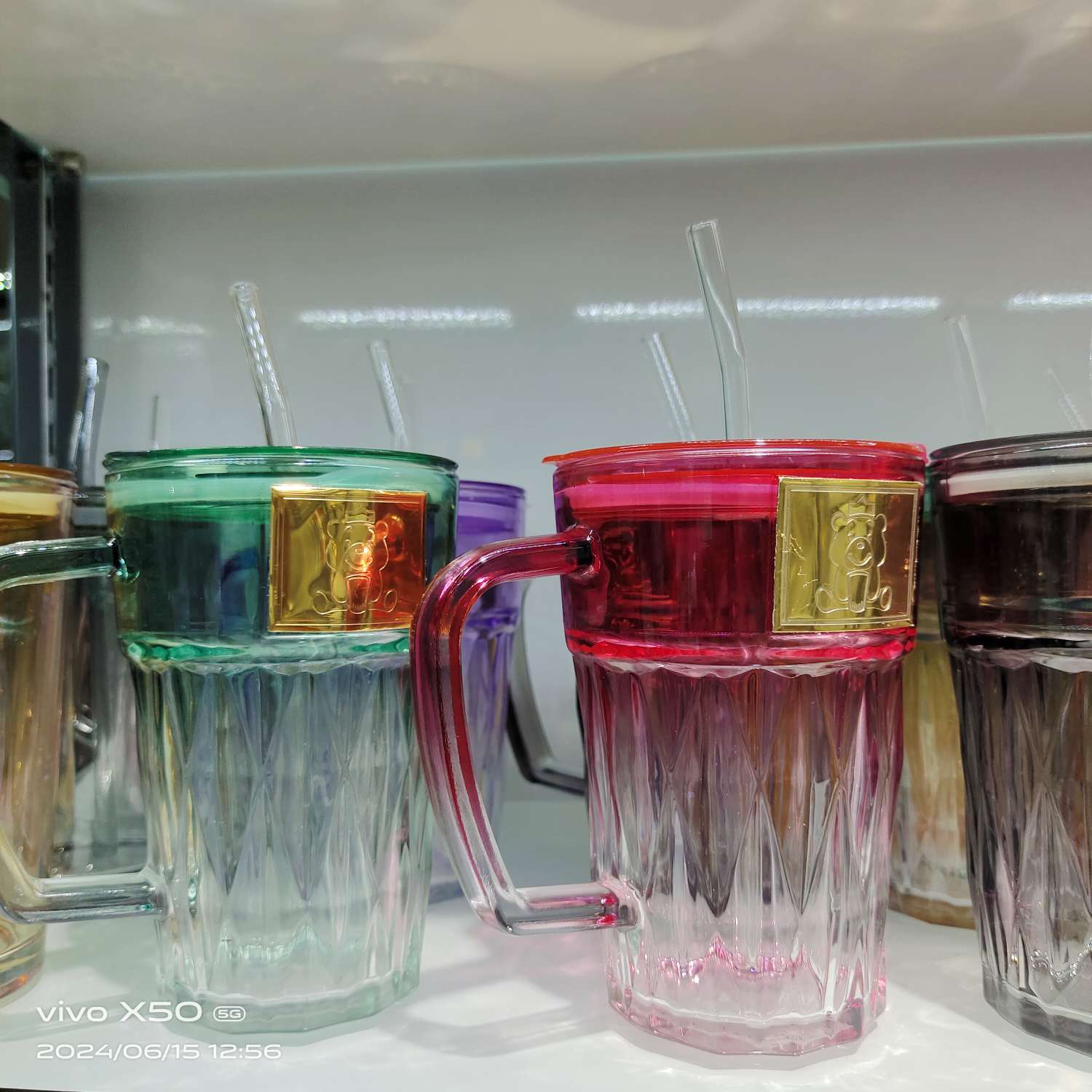 玻璃杯，玻璃水杯，玻璃吸管杯，玻璃饮料杯详情图2