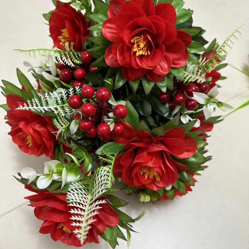 宇欣花行12头无纺布莺玉玫瑰厂家直销121