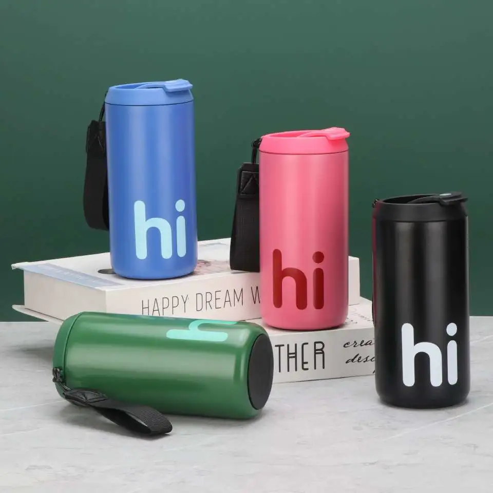 S98-YHSQ6024 Cross-border new stainless steel rope coffee insulated cup, outdoor portable cool insulated cup, stainless steel insulated cup, insulated cup, vacuum cup detail image 2