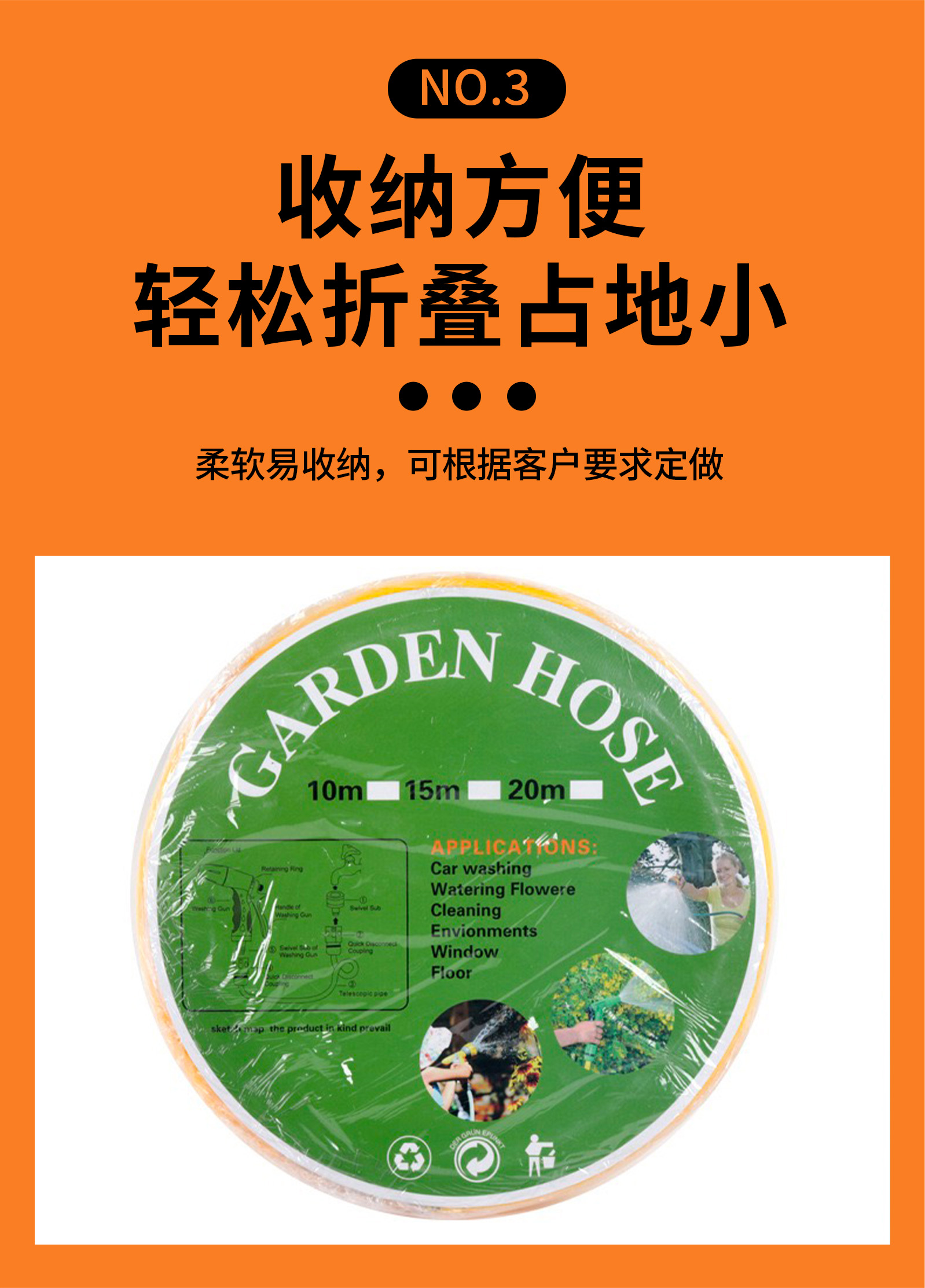 防爆防冻塑封园林水管多功能水枪套装详情6