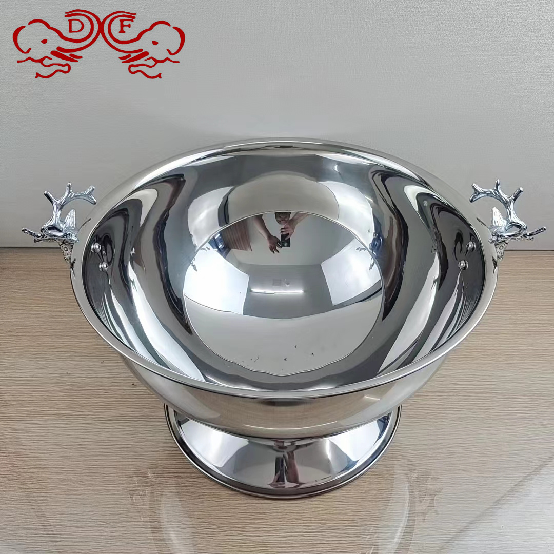 DF68050 thickened stainless steel champagne basin ice bucket, bar ice grains ice beer, red wine and spirits ice bucket, DF TRADINGHOUSE Item Picture