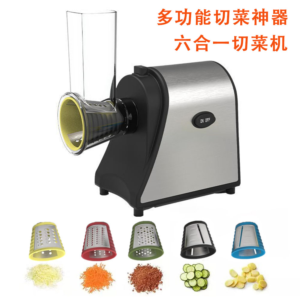 Cross-Border Multi-Functional Vegetable Cutter Home Kitchen Six-In-One Vegetable Cutter Slicing Cucumber And Potato Grater details Picture