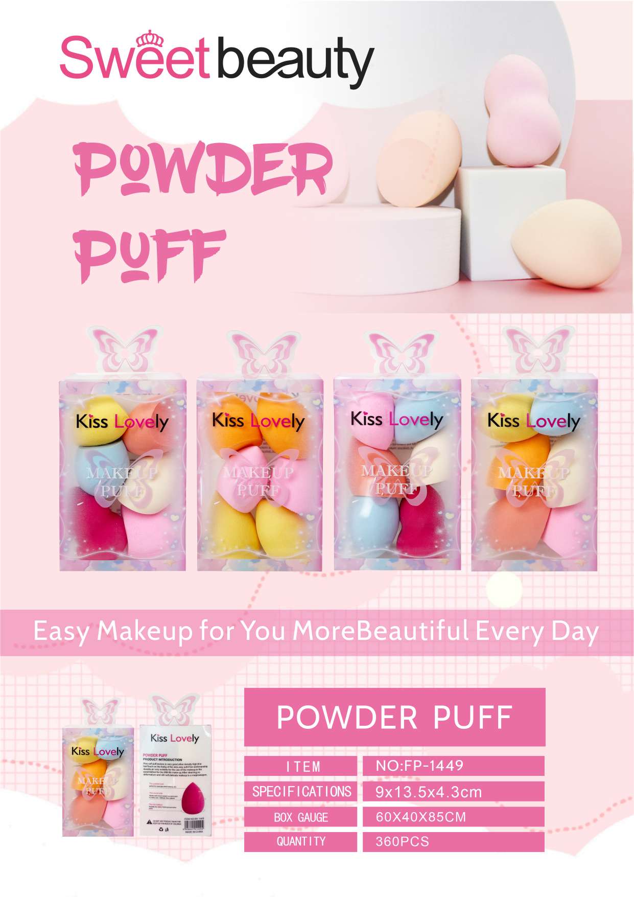 The two-in-one beauty and skin care tool, egg powder puff, is suitable for various makeup products. It ensures seamless application and enhances the durability of makeup. It is an essential tool for beauty detail image 1