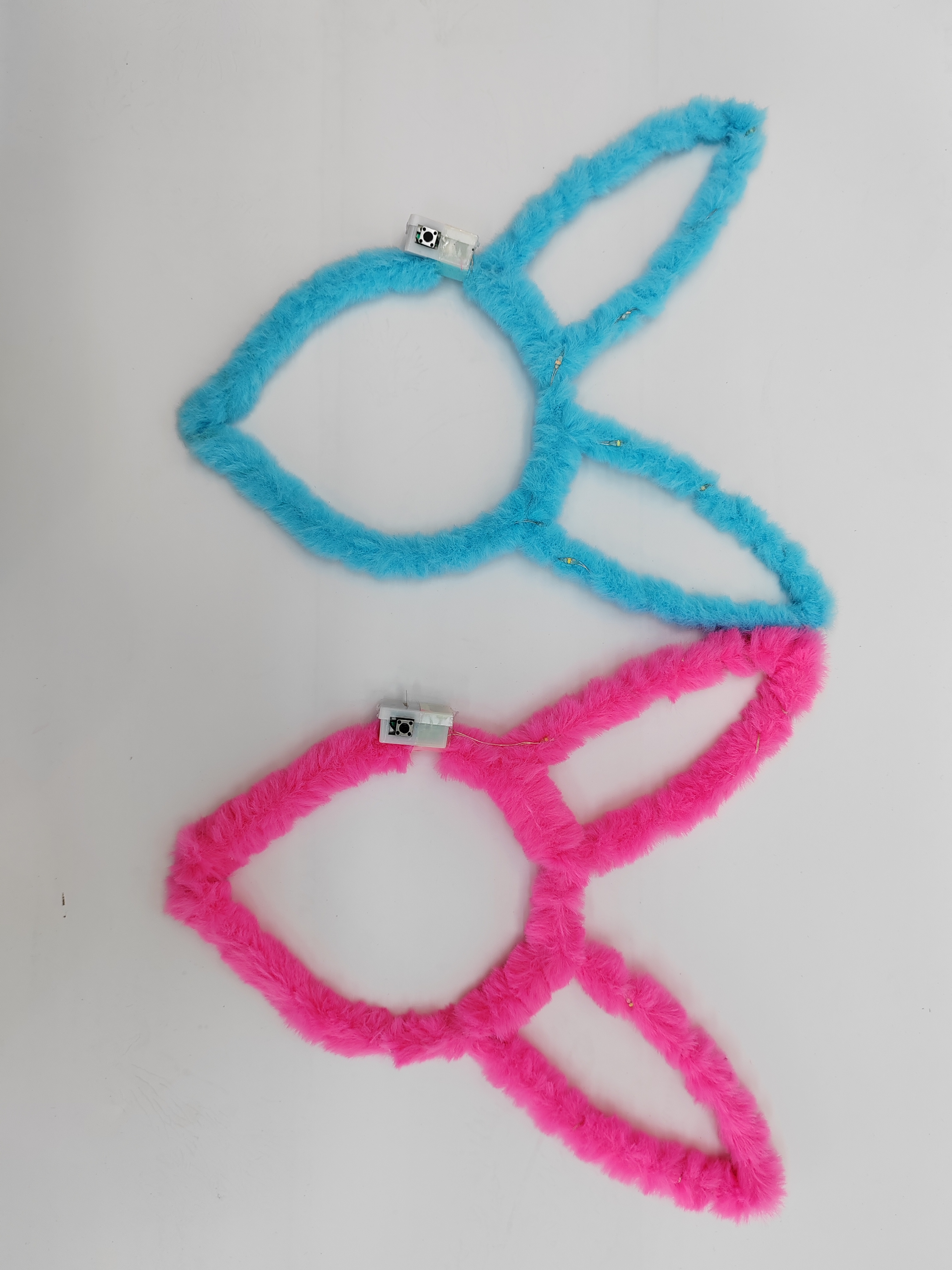 Plush rabbit ears with lights