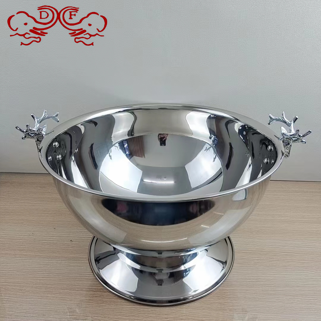 DF68050 thickened stainless steel champagne basin ice bucket, bar ice grains ice beer, red wine and spirits ice bucket, DF TRADINGHOUSE Application Scenario