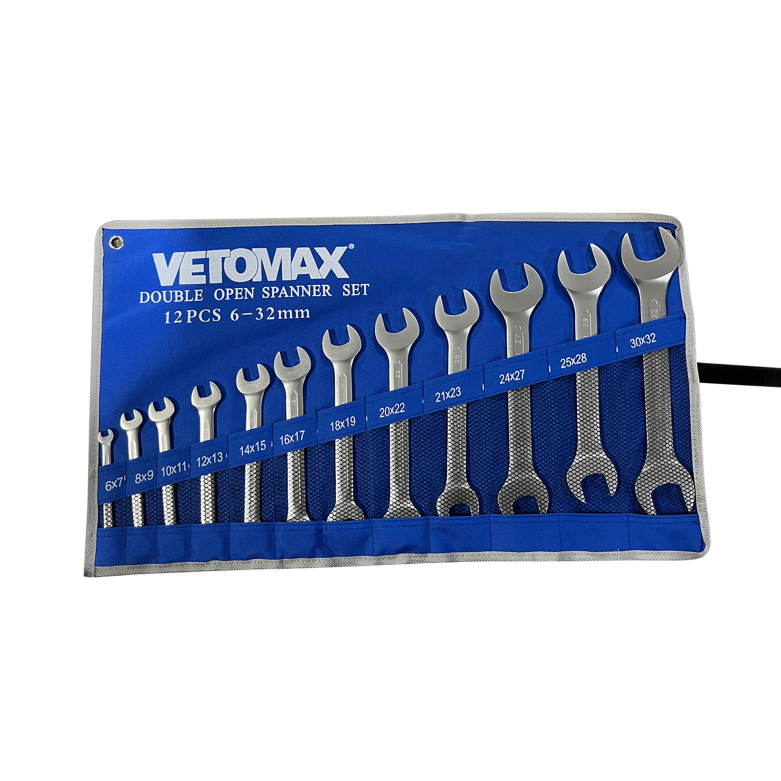 DOUBLE OPEN END WRENCH SET 12PC双开扳手蓝色挂袋套装