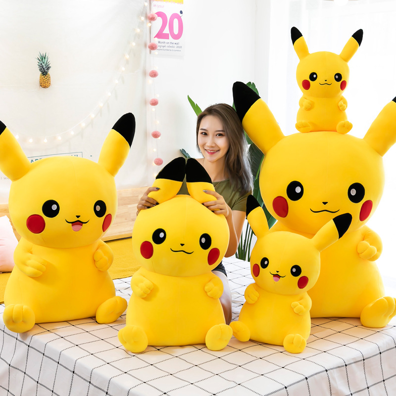 Soft Pikachu elf dolls, plush toys, stuffed dolls, large claw machines, gift manufacturers, wholesale for foreign trade