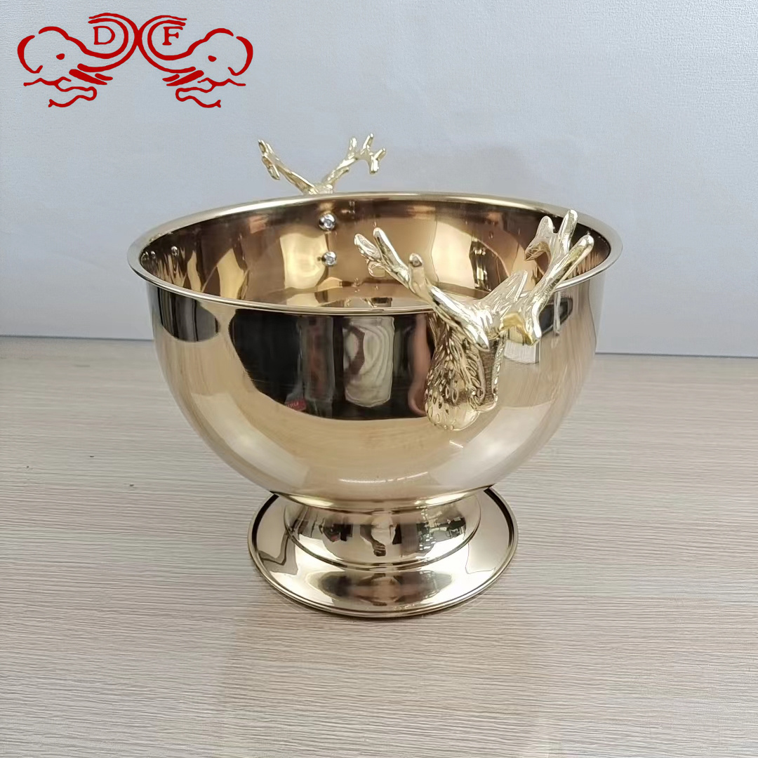 DF68050 thickened stainless steel champagne basin ice bucket, bar ice grains ice beer, red wine and spirits ice bucket, DF TRADINGHOUSE Specification image
