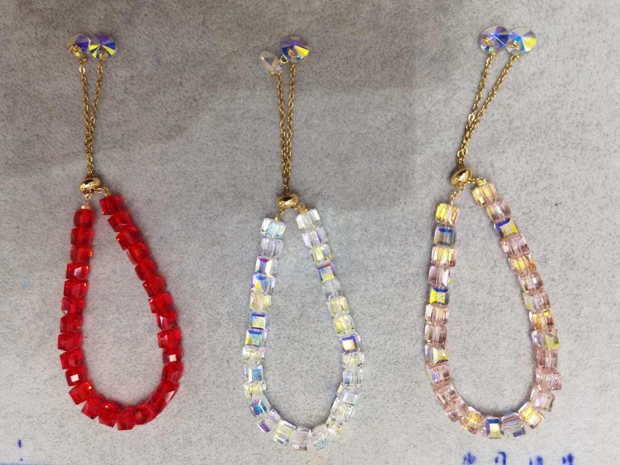 水晶可调节抽拉手链手串 高档首饰饰品 手饰精美手链 手串手链两用款式 时尚潮流配饰