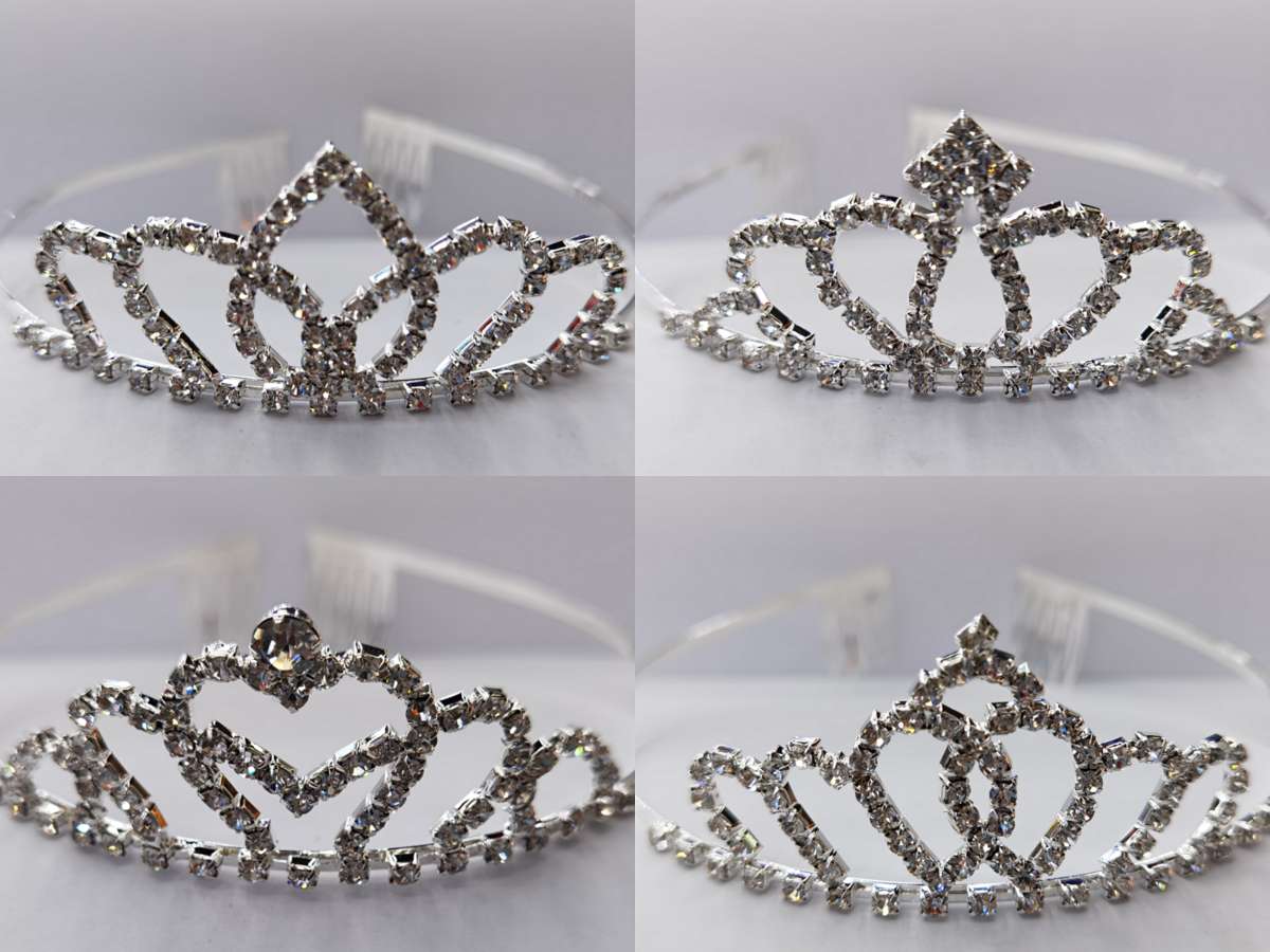 Zircon crown jewelry, headwear, hair accessory, adult style, crown design, elegant and noble, suitable for various occasions. Silver Da 004 Specification image