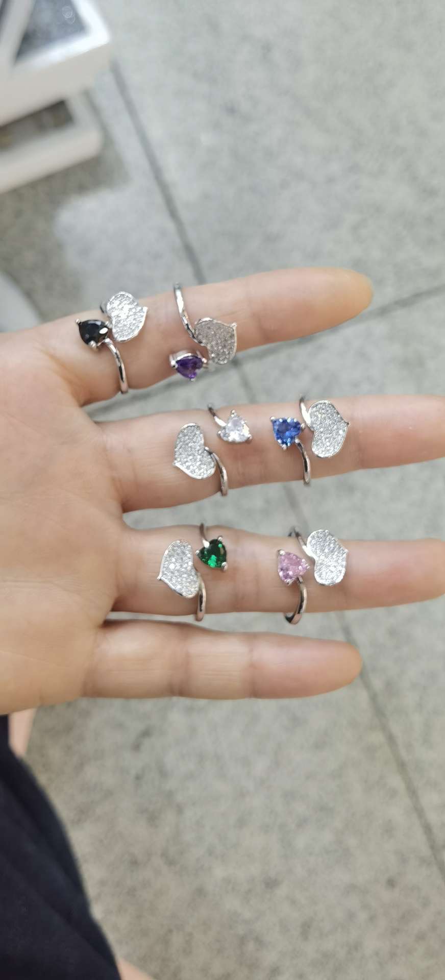 合金防玉戒指 玉戒子手饰 饰品锆石个性钻戒指 高档时尚女士首饰 精致典雅不褪色