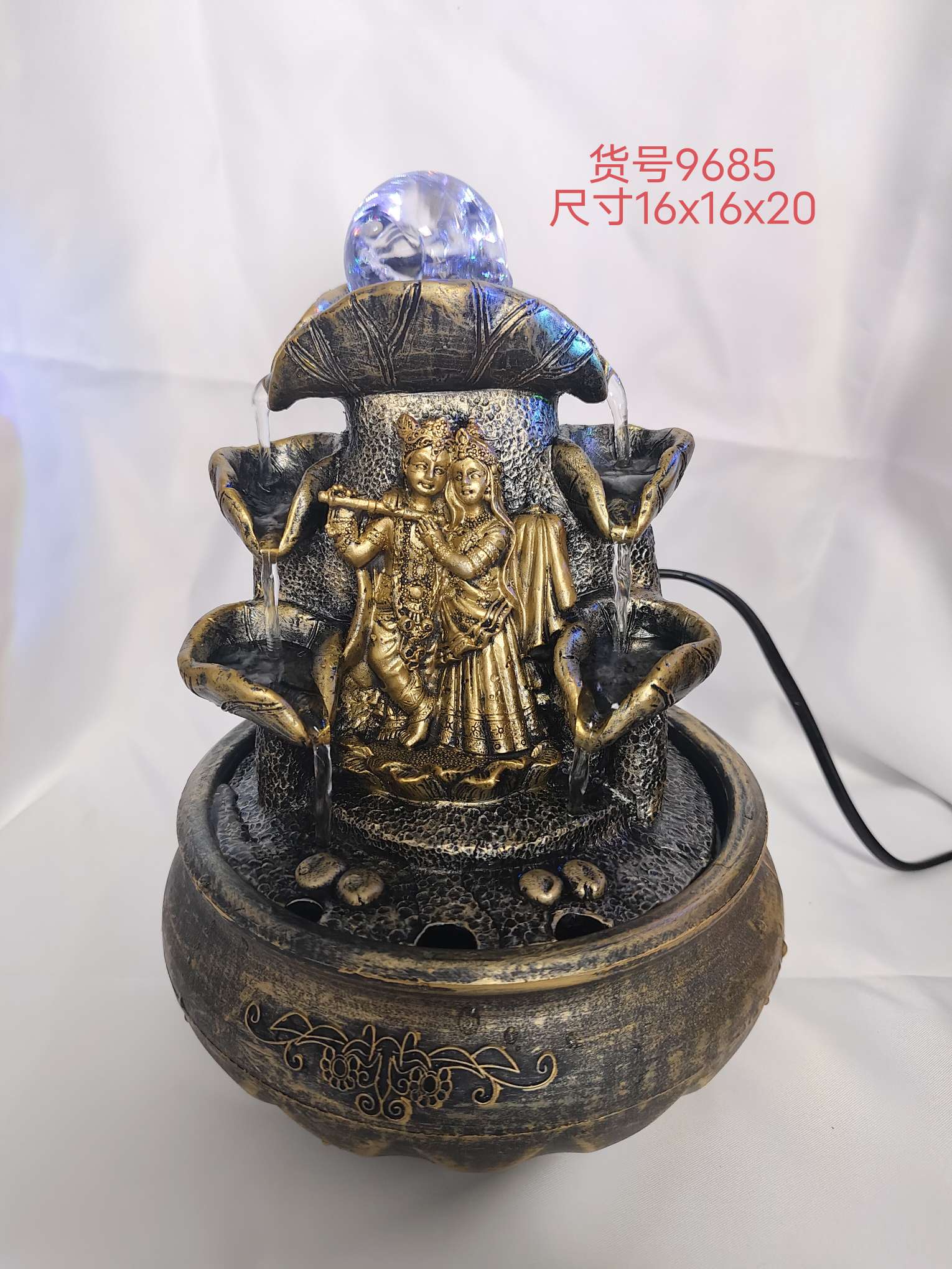 树脂工艺品   流水喷泉摆件   家居工艺摆件工艺品摆件详情图4