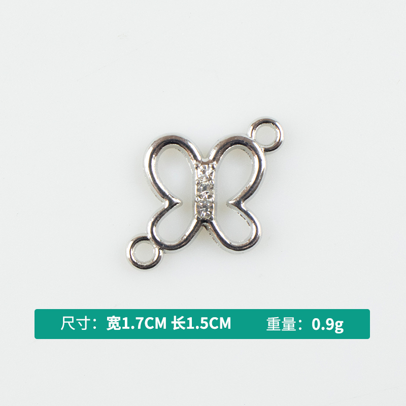 Alloy dot brick four-leaf clover hollowed-out double hanging necklace, earring accessories, diy jewelry accessories, jewelry accessories, alloy accessories Application Scenario