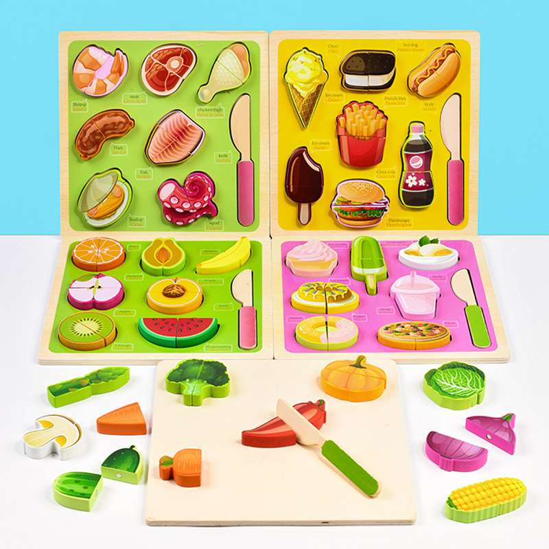 儿童木制水果切切乐蔬菜套装男女孩过家家宝宝厨房磁性切切看玩具详情图2