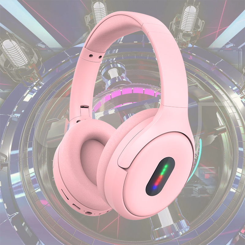 ST810无线头戴式蓝牙耳机RGB节奏灯发光LED灯学生耳麦重低音手机通用跨境热卖耳机工厂详情5