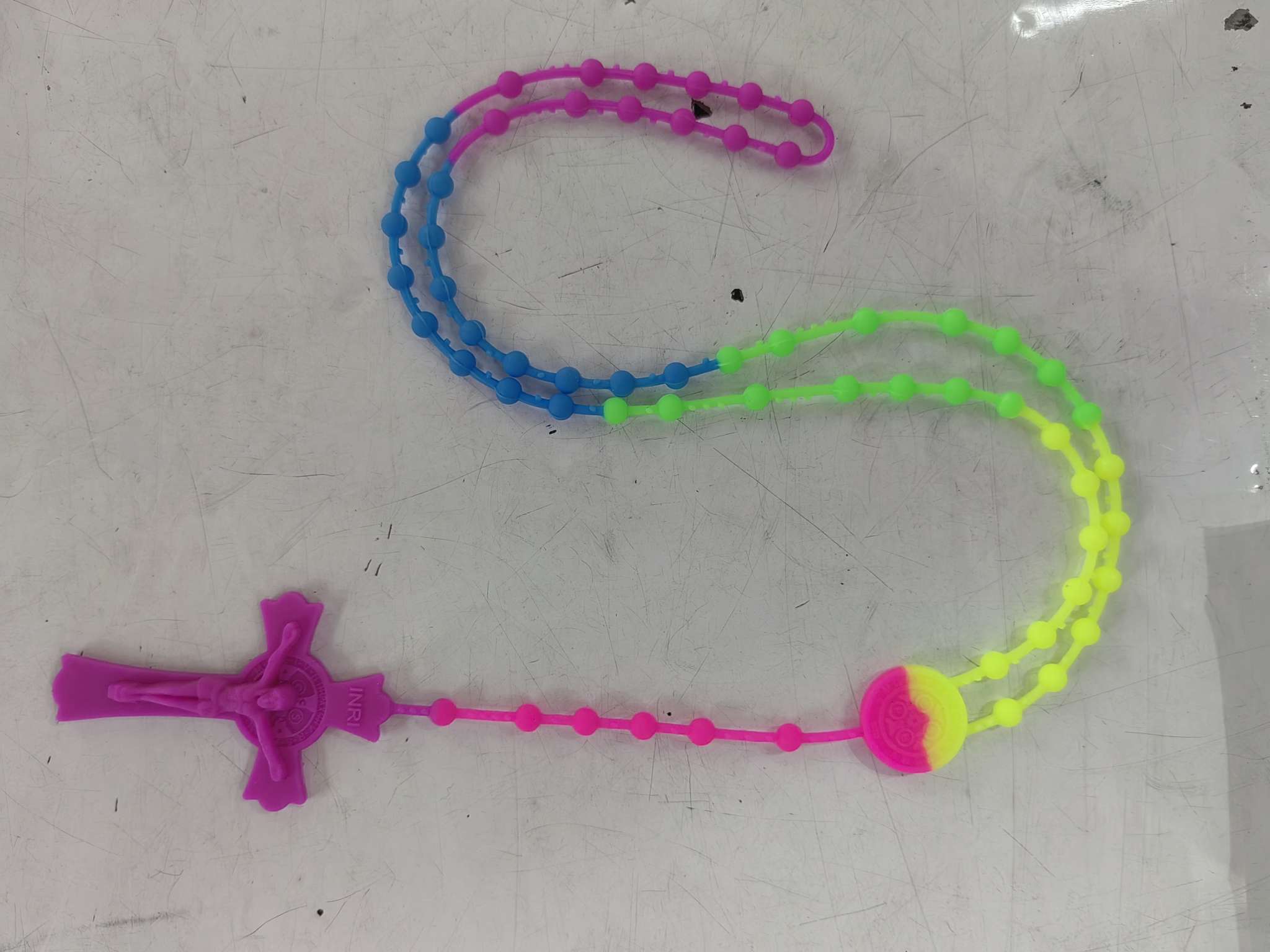 Silicone cross necklace, colorful cross necklace, Jesus Christian necklace accessory Specification image
