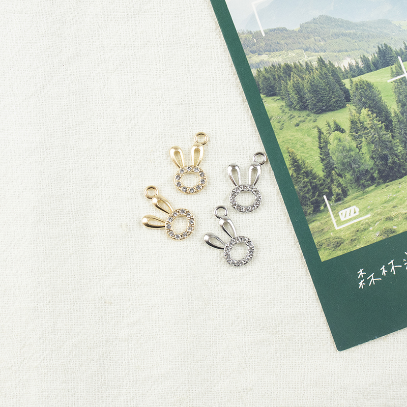 Alloy dot brick drop rabbit single hanging necklace, earring accessories, diy jewelry accessories, jewelry accessories, alloy accessories Alloy dot brick drop rabbit single hanging necklace, earring accessories, diy jewelry accessories, jewelry accessories, alloy accessories