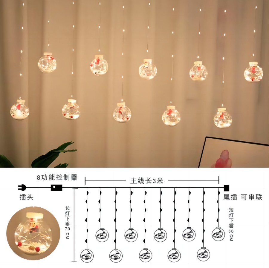 星空灯/床头灯新中式/照明/窗帘灯/玻璃罩永生花产品图
