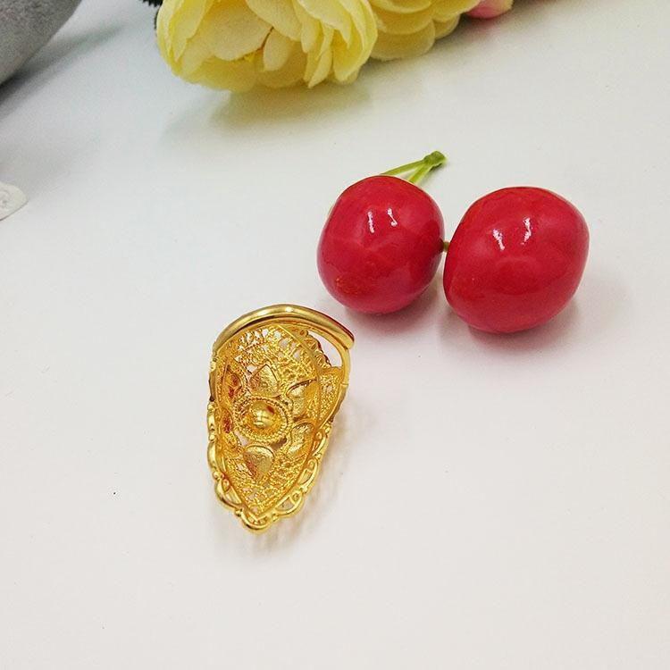 大气夸张越南沙金个性锆石戒指 手饰 独特设计饰品