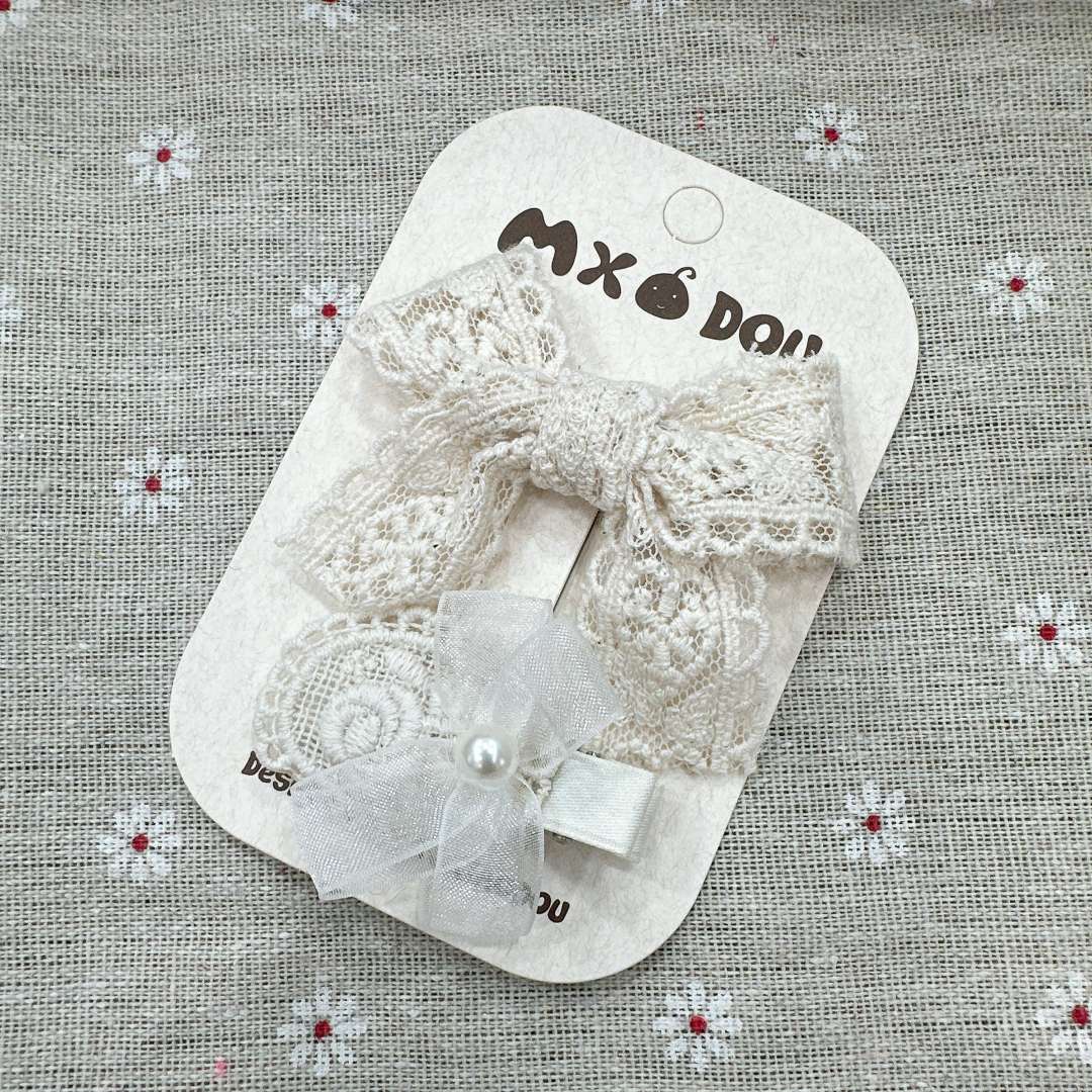 儿童韩版米色气质夹发夹儿童夏季可爱儿童饰品汉服头饰详情图5