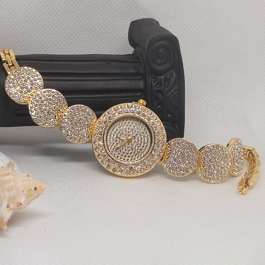 New Women's Bracelet Quartz Watch Casual Fashion Full Star Rhinestone Watch Specification drawing