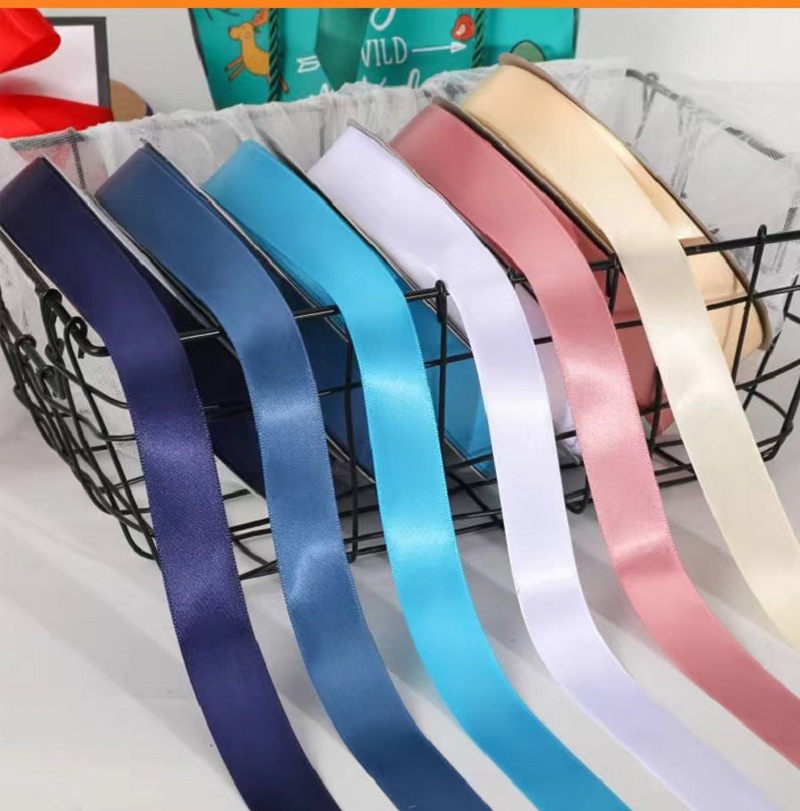 鲜花包装蝴蝶结丝带批发涤纶缎带蛋糕彩带礼品盒服饰加密提花织带高速缝纫线