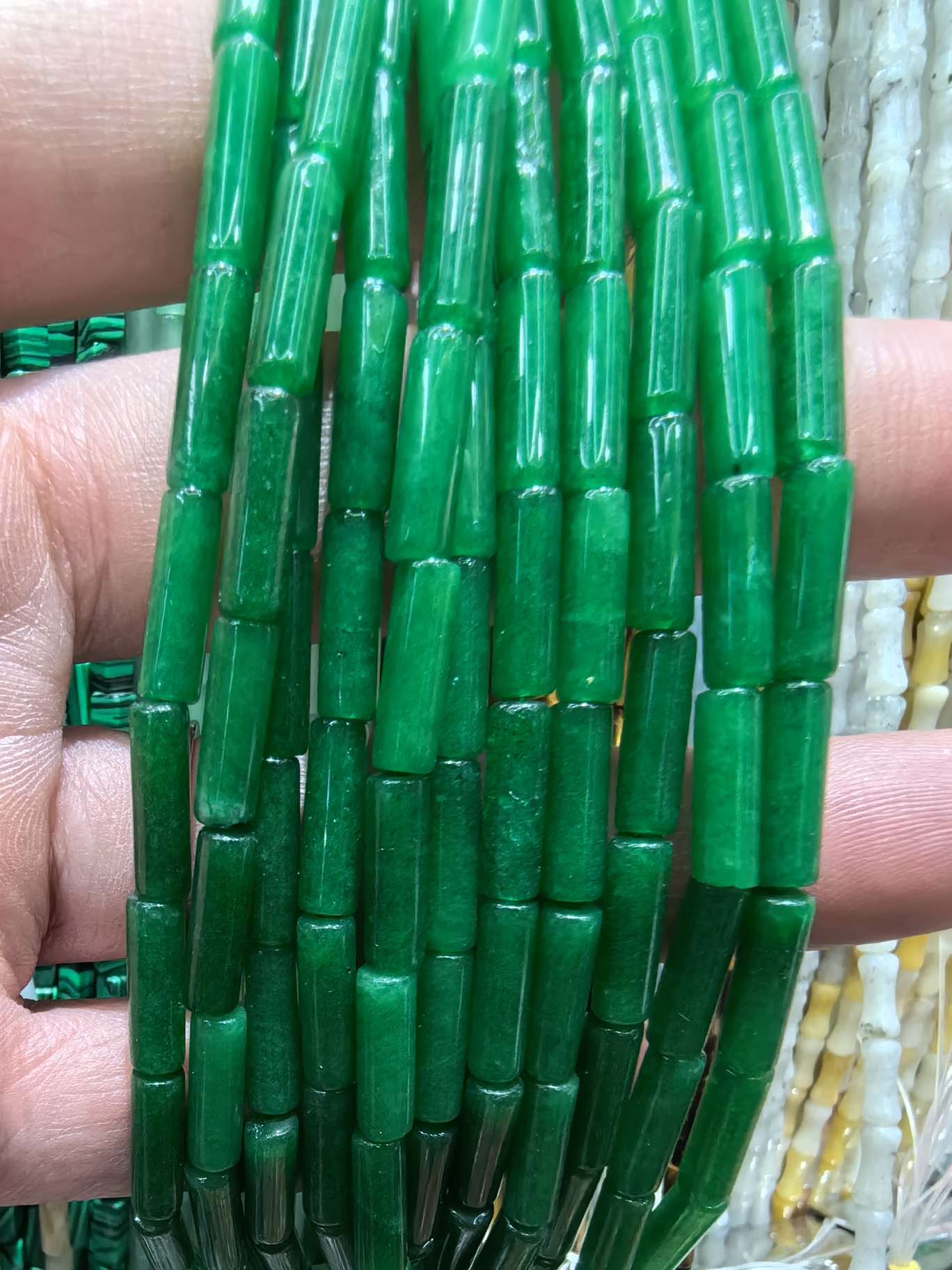 天然玉石4x13mm圆管珠子精雕细琢 高档珠宝饰品 独特设计 其他饰品 珍藏级饰品 高雅大气详情图8