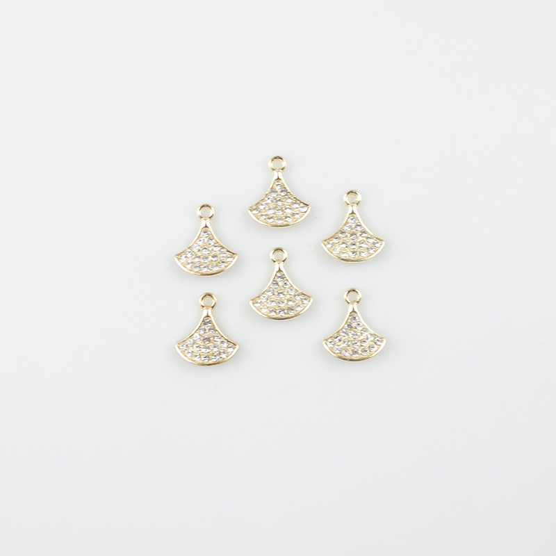 Alloy dot brick ginkgo leaf-shaped necklace, earring accessories, diy jewelry accessories, jewelry accessories, alloy accessories Item Picture